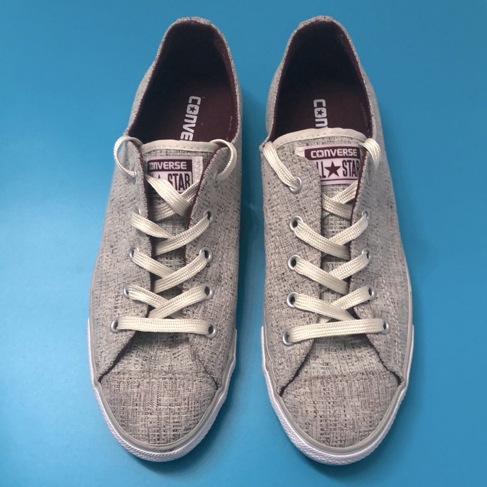 Converse Sneakers All Star Dainty Sparkle Knit Ox Deep Bordeaux Athletic Size 9